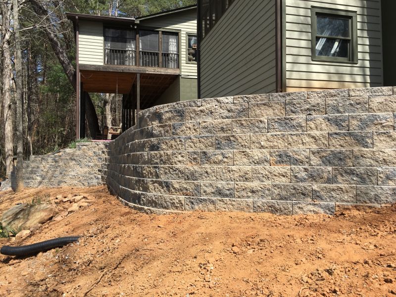 Newly Built Retaining Wall